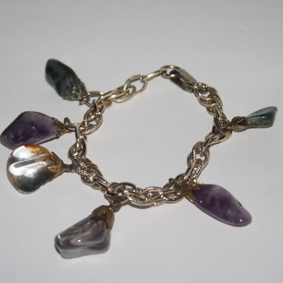 Vintage Jewelry - Vintage natural stone bracelet 7 inches